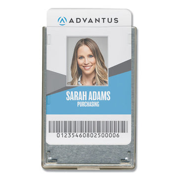 Advantus Rigid Two-badge Rfid Blocking Smart Card Holder, 3.68 X 2.38, Frosted Transparent, 20-pack freeshipping - TVN Wholesale